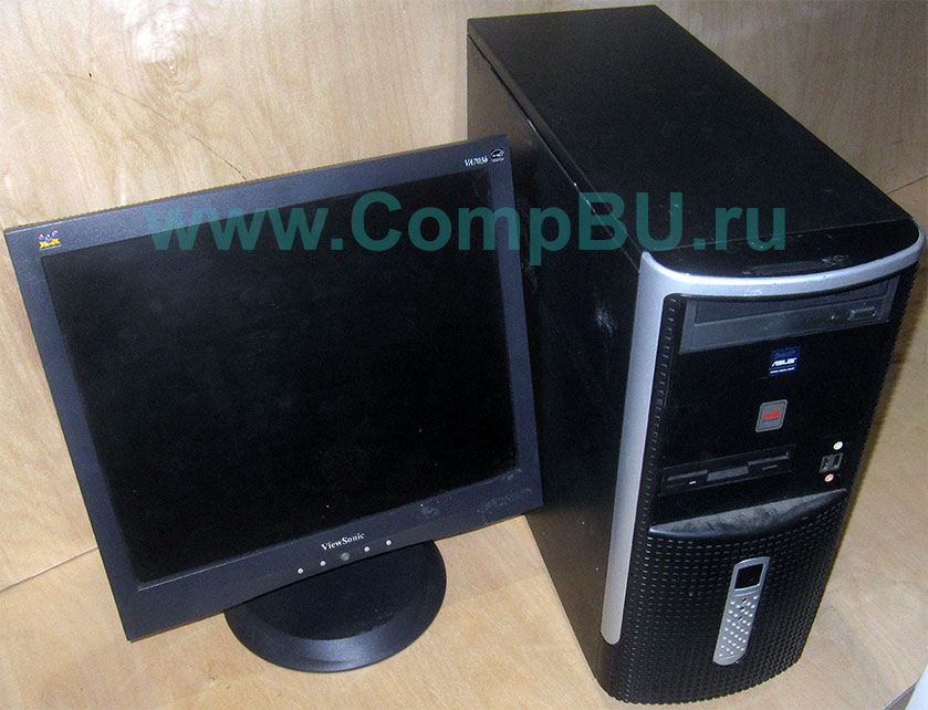 Комплект: одноядерный компьютер Intel Pentium-4 с 1Гб памяти и 17 дюймовый ЖК монитор (Октябрьский)